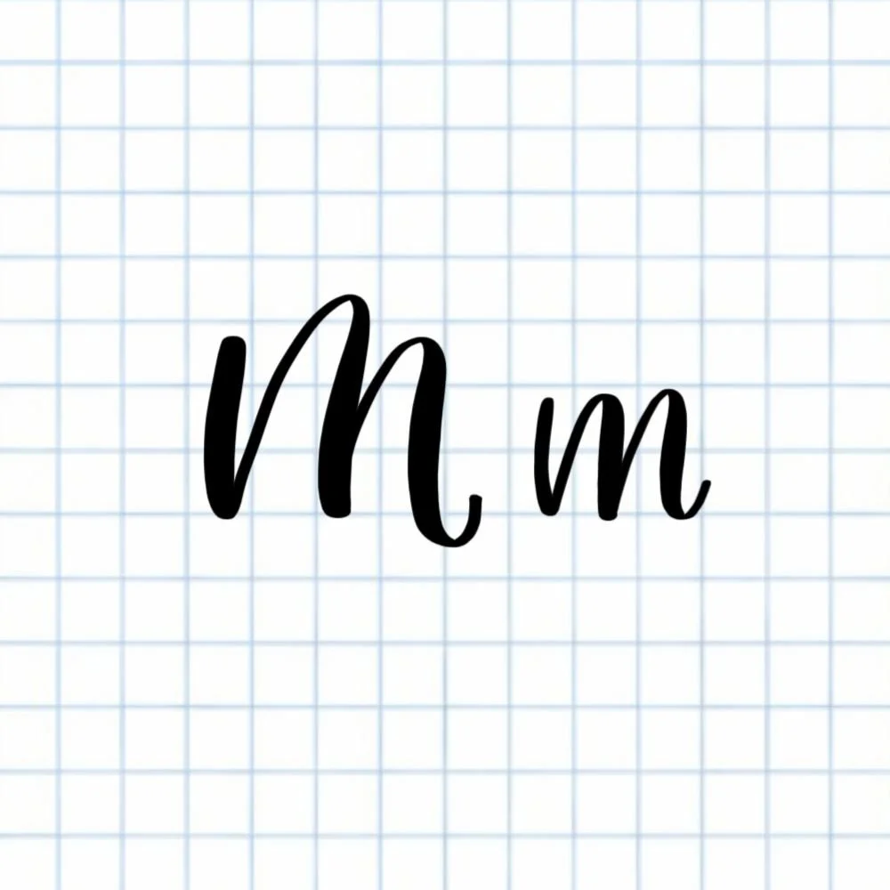 Calligraphy M Hand-Letter Lines