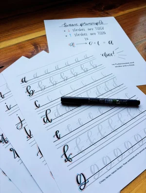 Beginner — Hand-Lettering Practice Sheets
