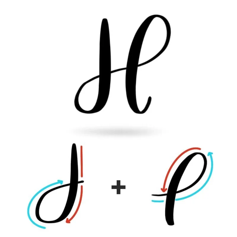 Capital Calligraphy H Basic Strokes