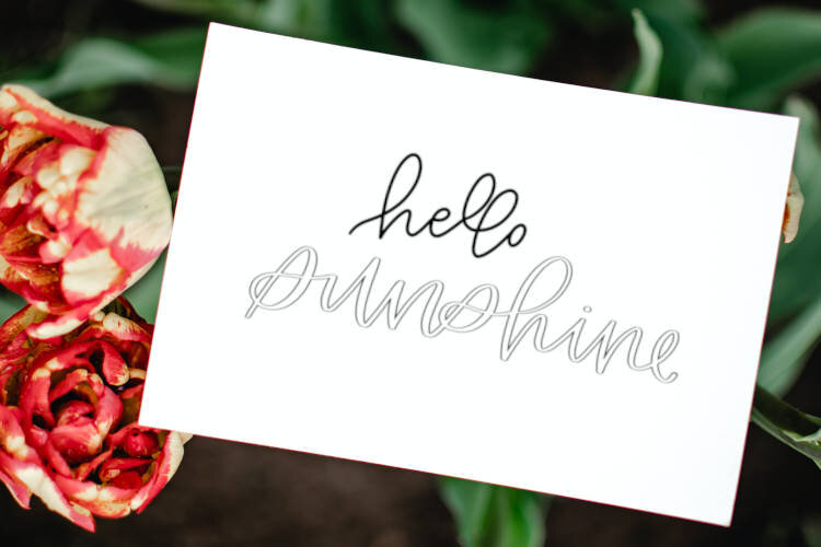 Hello Sunshine Canvas SVG Cut