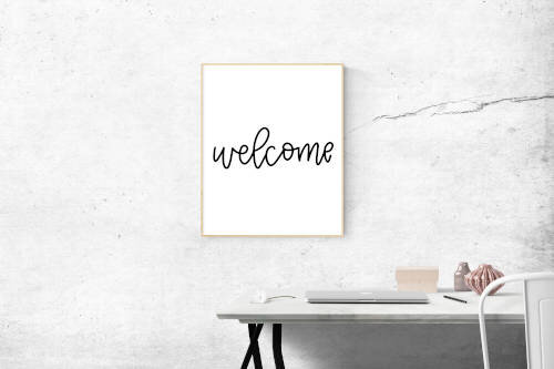 Welcome Sign Hand Lettering