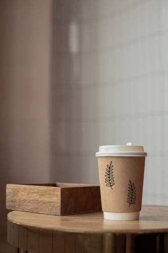 Coffee Cup with Ferns