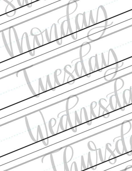 Days of the Week Hand-Lettering