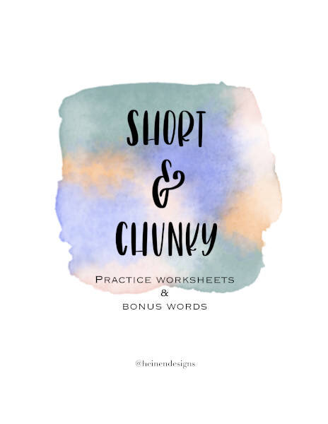 Short and Chunky Hand-Lettering Worksheets