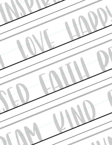 Bold Hand-Lettering Practice Words