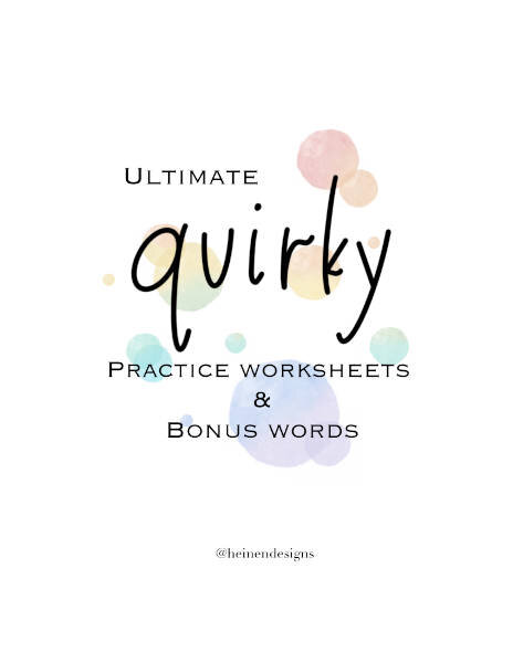 Quirky Lettering Worksheets