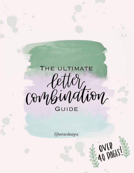 Ultimate Letter Combination Guide by Heinen Designs