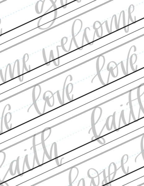 Brush Lettering Worksheets - Lower Case (Digital) — Los Angeles  Calligrapher and Engraver Darling Daydream