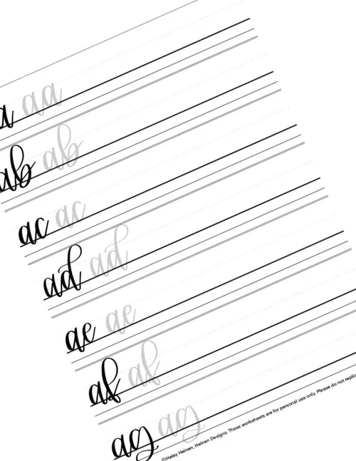 Hand-Lettering Practice Sheets