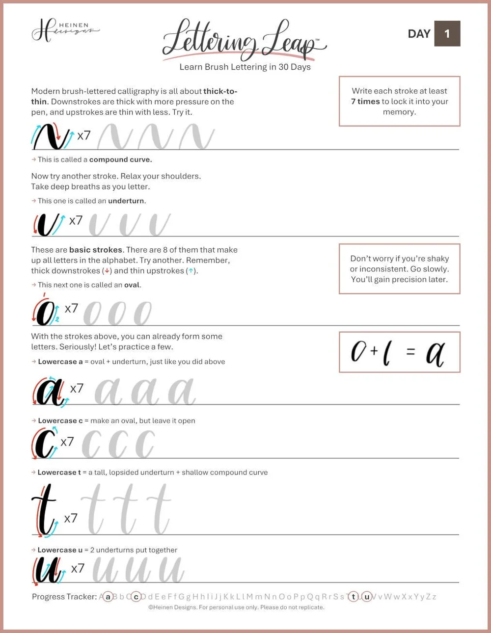 50+ Free Calligraphy Practice Sheets