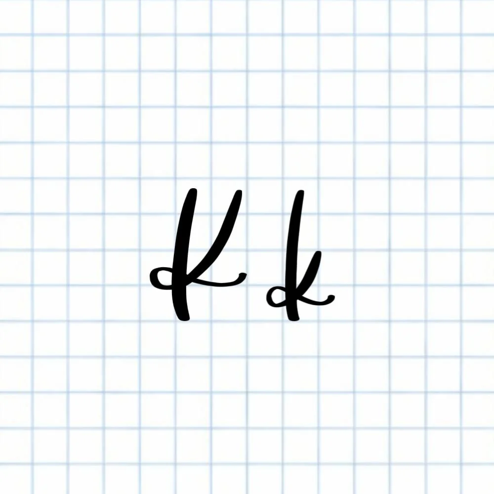 K Letering Calligraphy K: Uppercase, Lowercase, Strokes & Practice