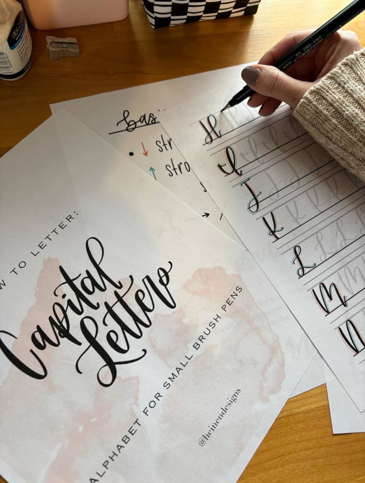 Calligraphy Capital Letters Practice Booklet