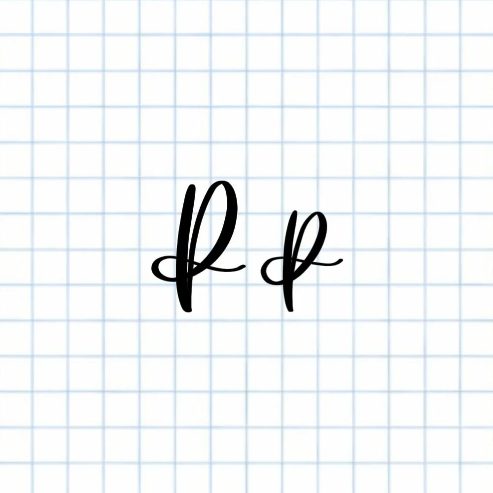 Calligraphy P Hand-Letter Lines