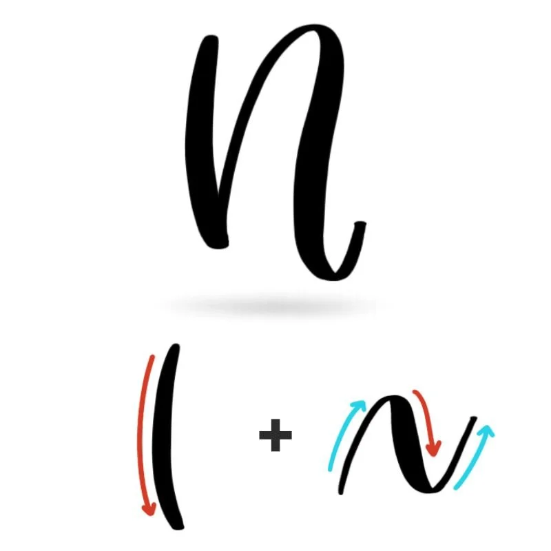 Capital Calligraphy N Basic Strokes