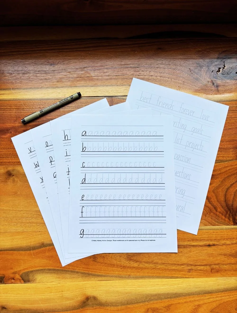 Neat & Clean Lettering Worksheets