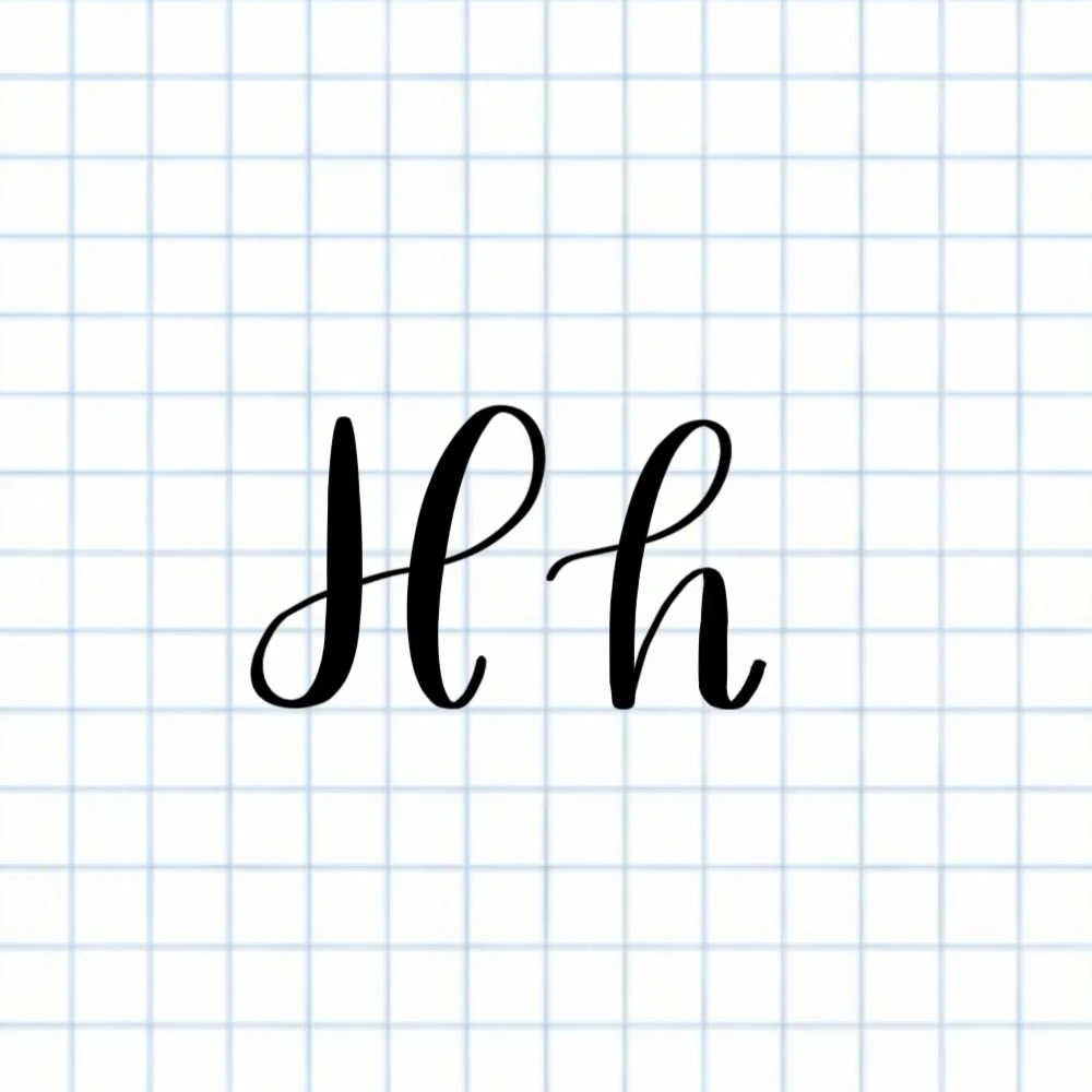 Calligraphy H Hand-Letter Lines