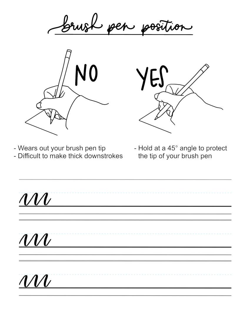 Calligraphy Pen Position How-to