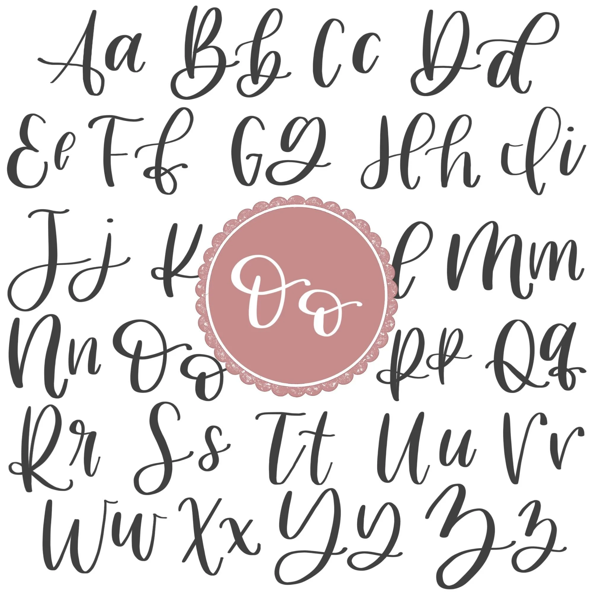 Calligraphy Alphabet O