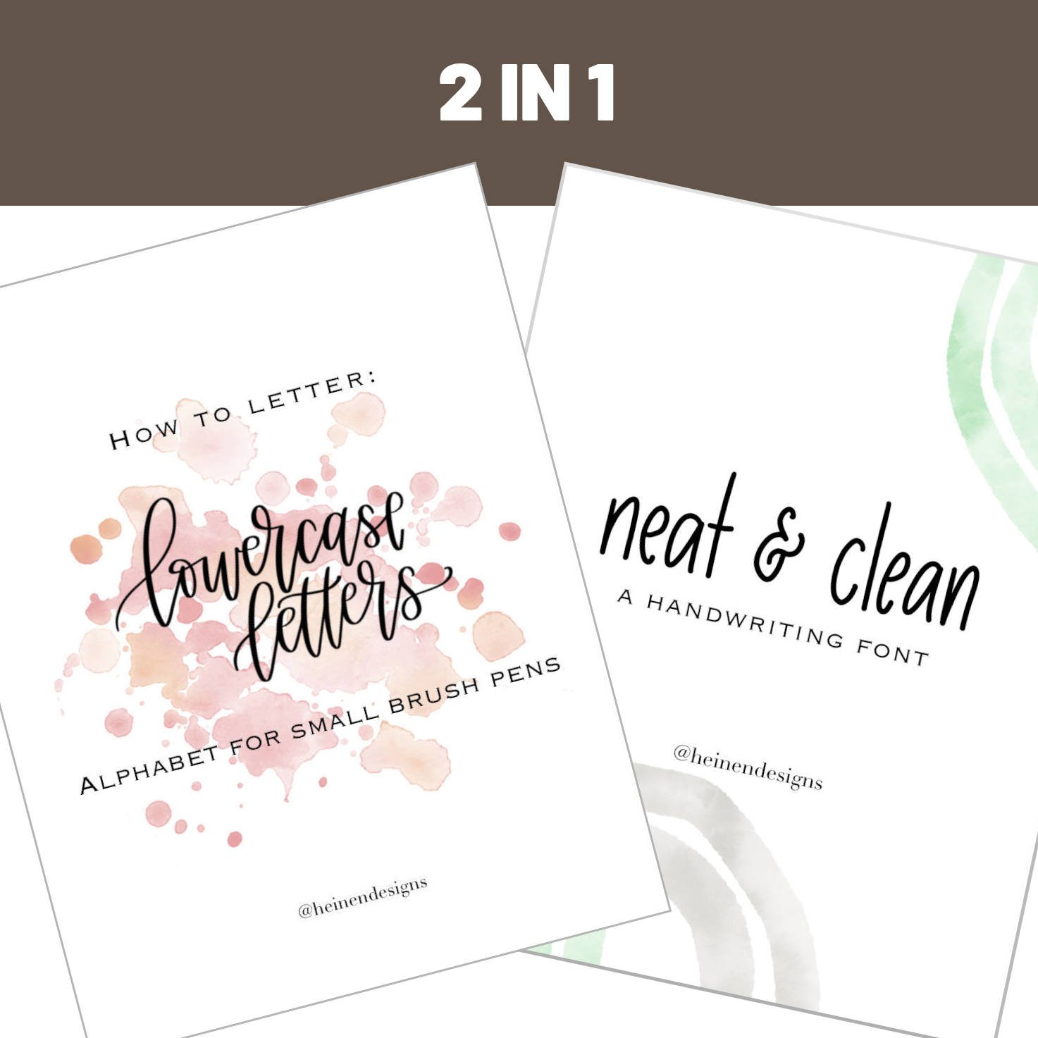 Lowercase Neat Clean Calligraphy Bundle Together
