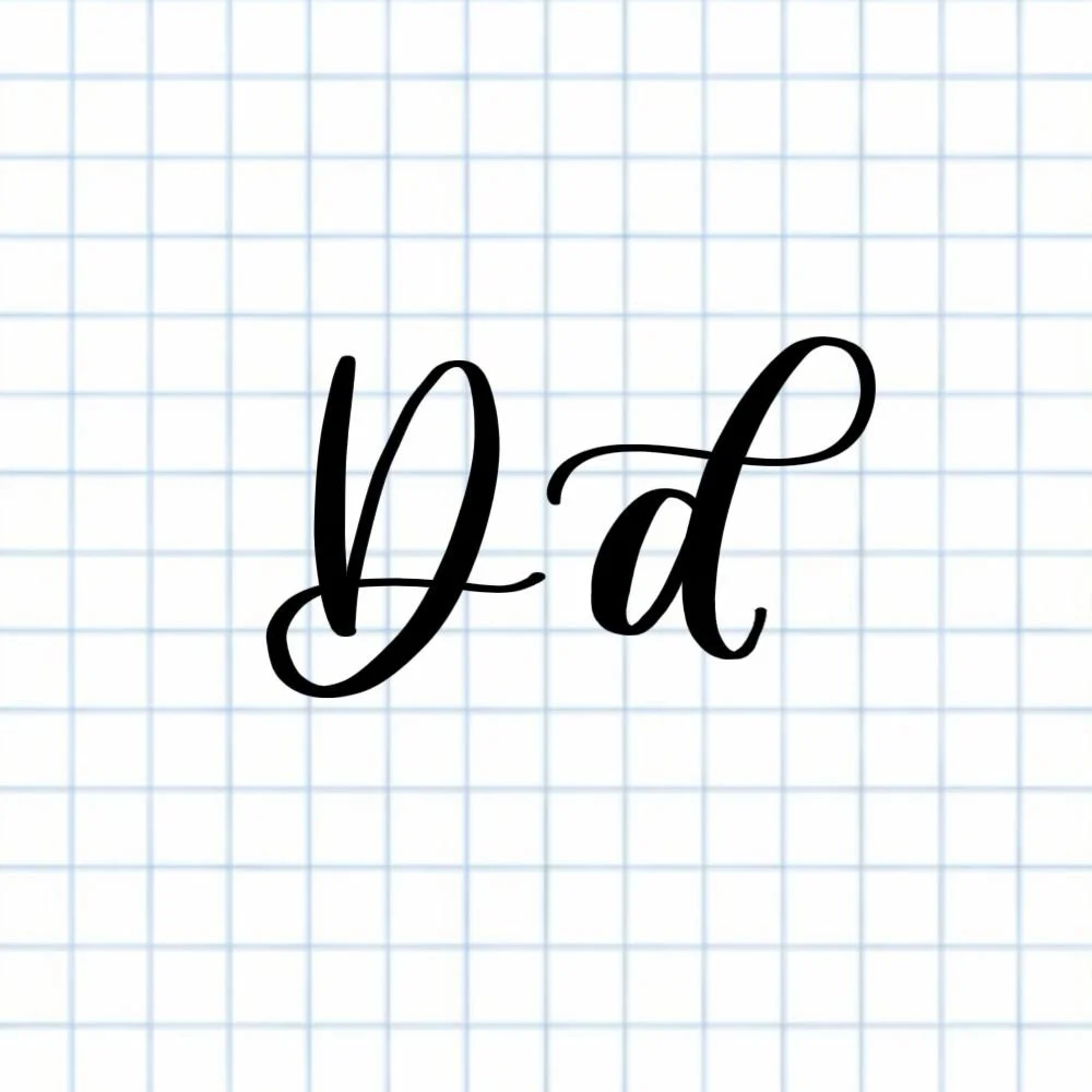 Calligraphy D Hand-Letter Lines