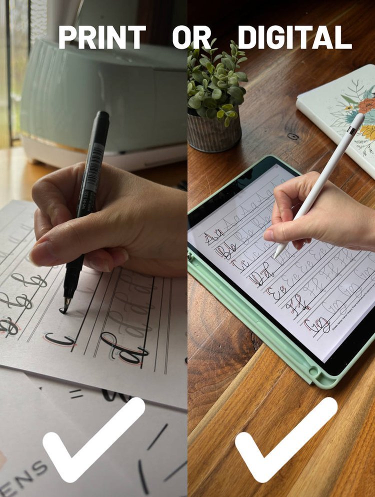 Calligraphy Practice for Paper or iPad