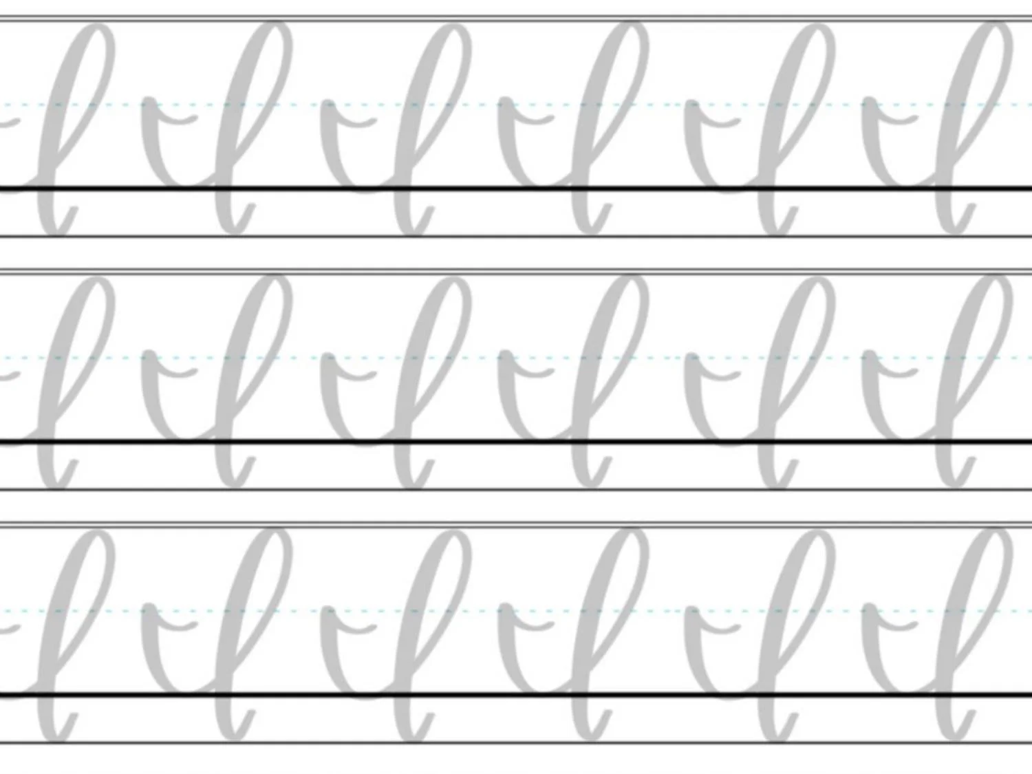 I in Calligraphy Drills