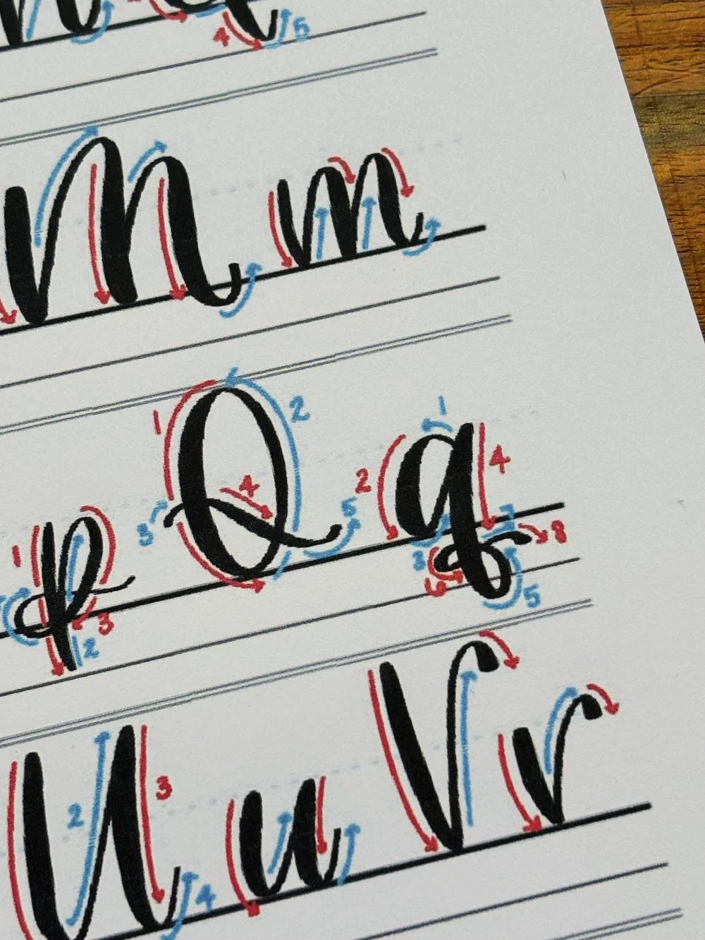 Letter Q in Calligraphy