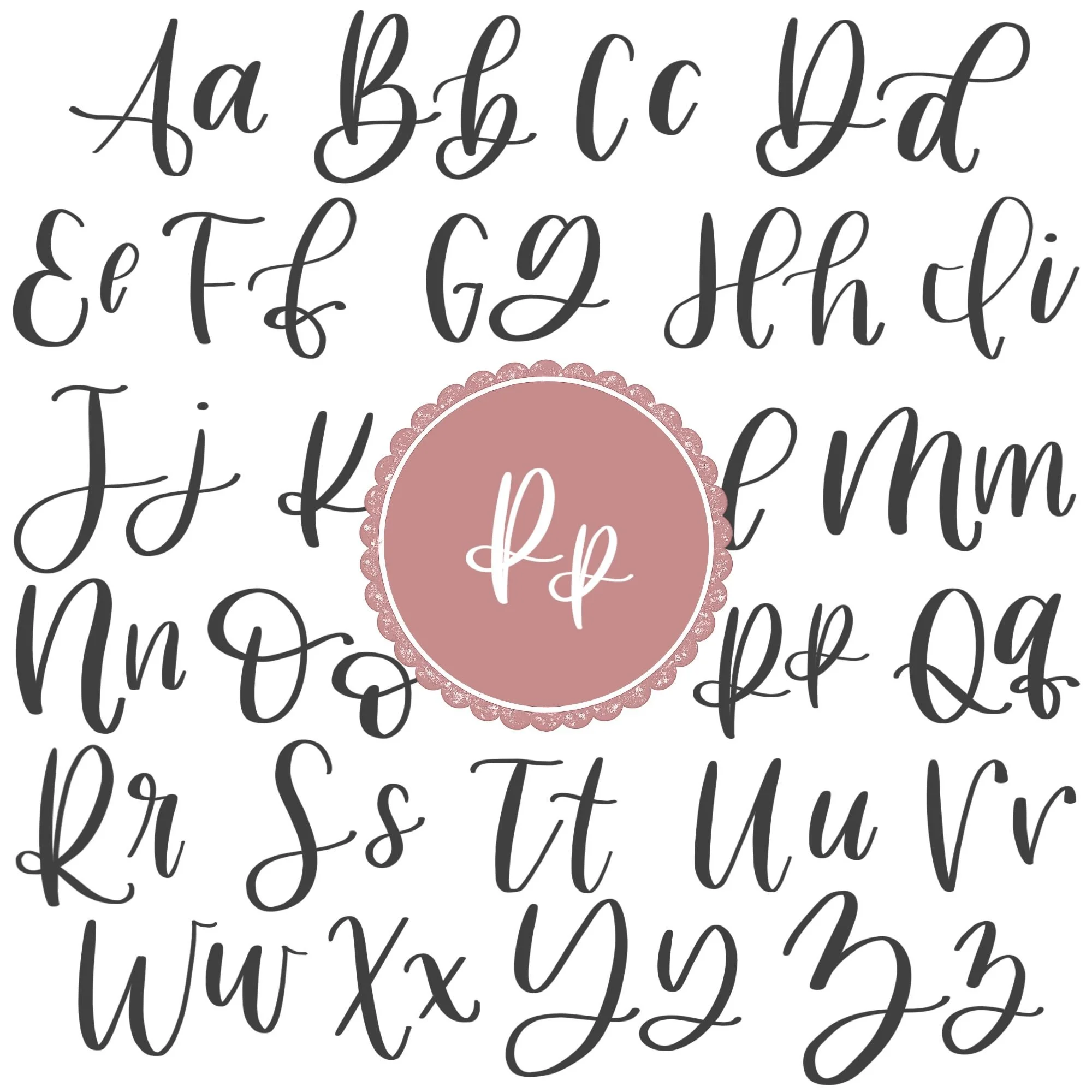 Calligraphy Alphabet P