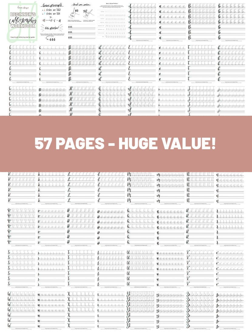 Calligraphy Workbook All Pages Laid Out