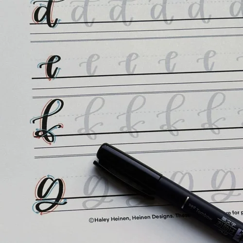Calligraphy F: Uppercase, Lowercase, Strokes & Practice