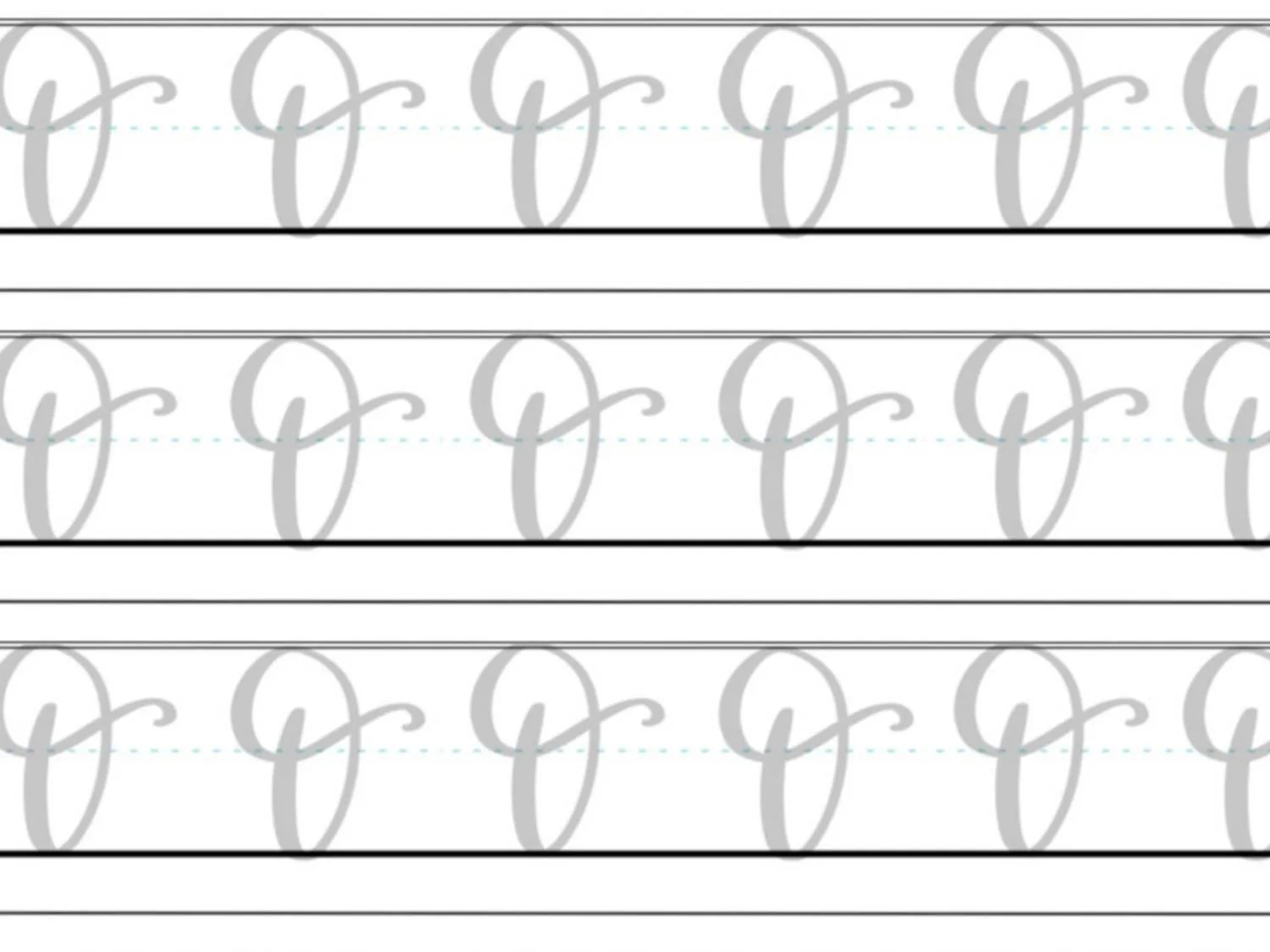 O in Calligraphy Drills
