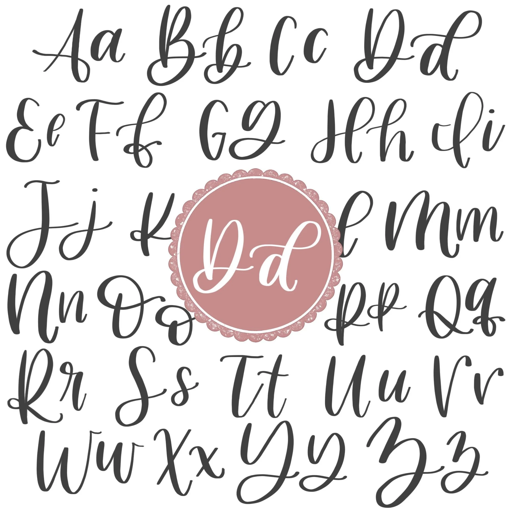 Calligraphy Alphabet D