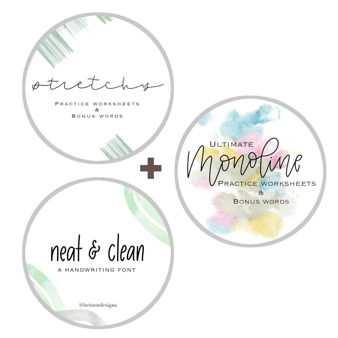 Monoline Stretchy Neat Clean Calligraphy 3-Pack