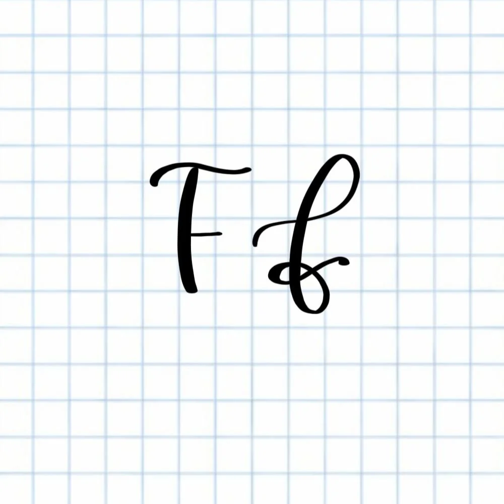 Calligraphy F Hand-Letter Lines