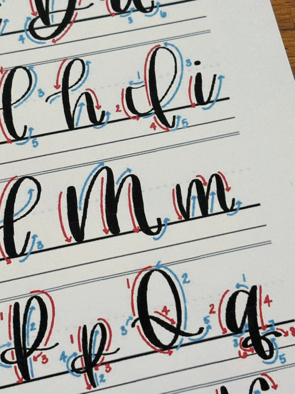 Letter M in Calligraphy