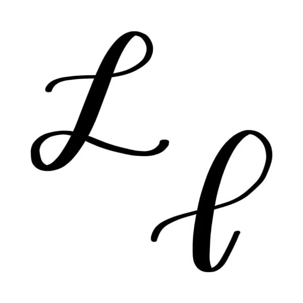 Calligraphy Letter L Upper Lowercase