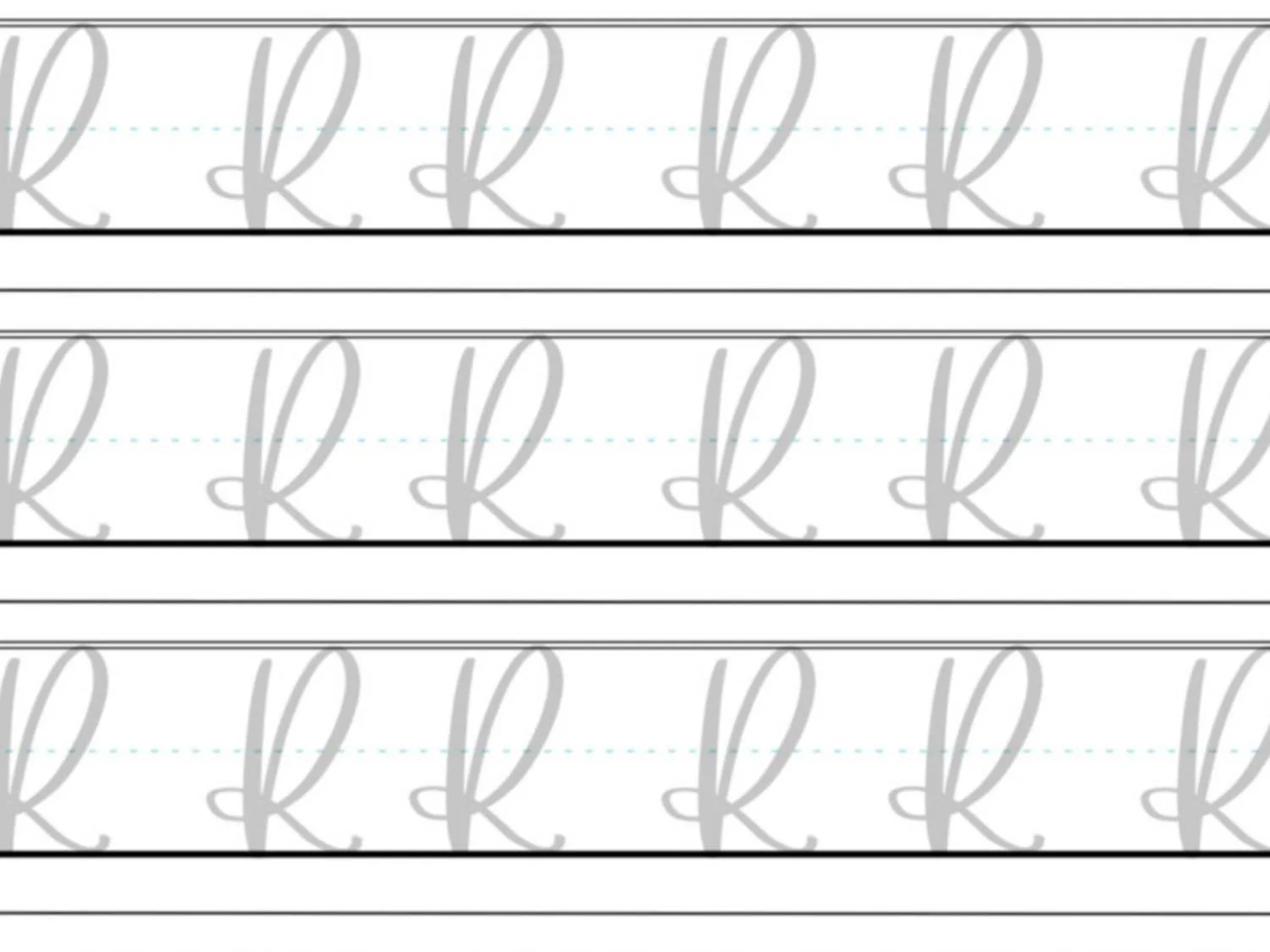 R in Calligraphy Drills