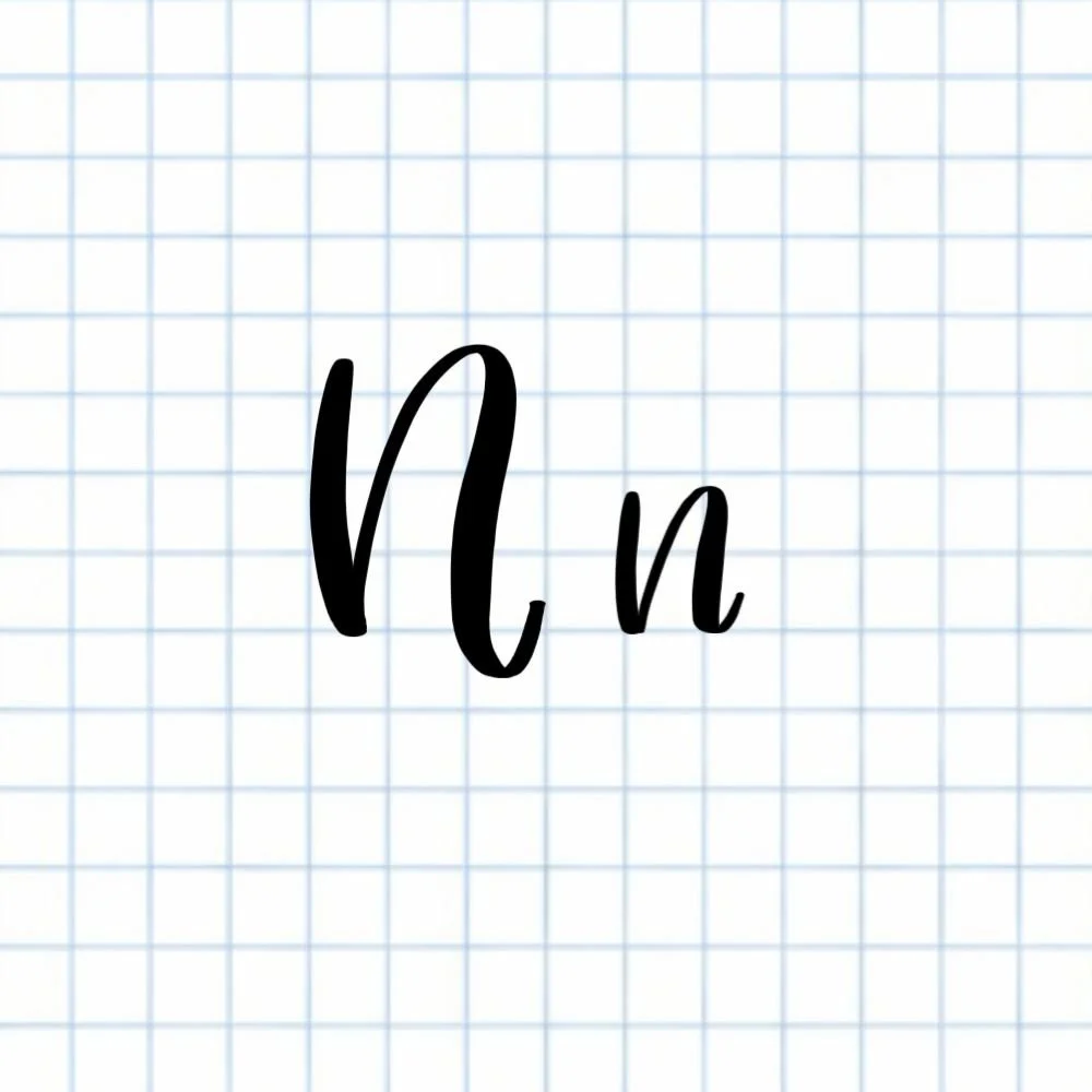Calligraphy N: Uppercase, Lowercase, Strokes & Practice