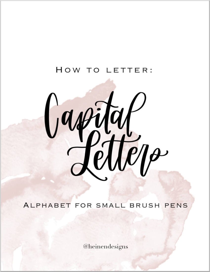 Uppercase Capital Letters Calligraphy Worksheets