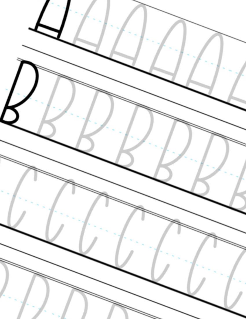 Tall Thin Hand-Lettering A B