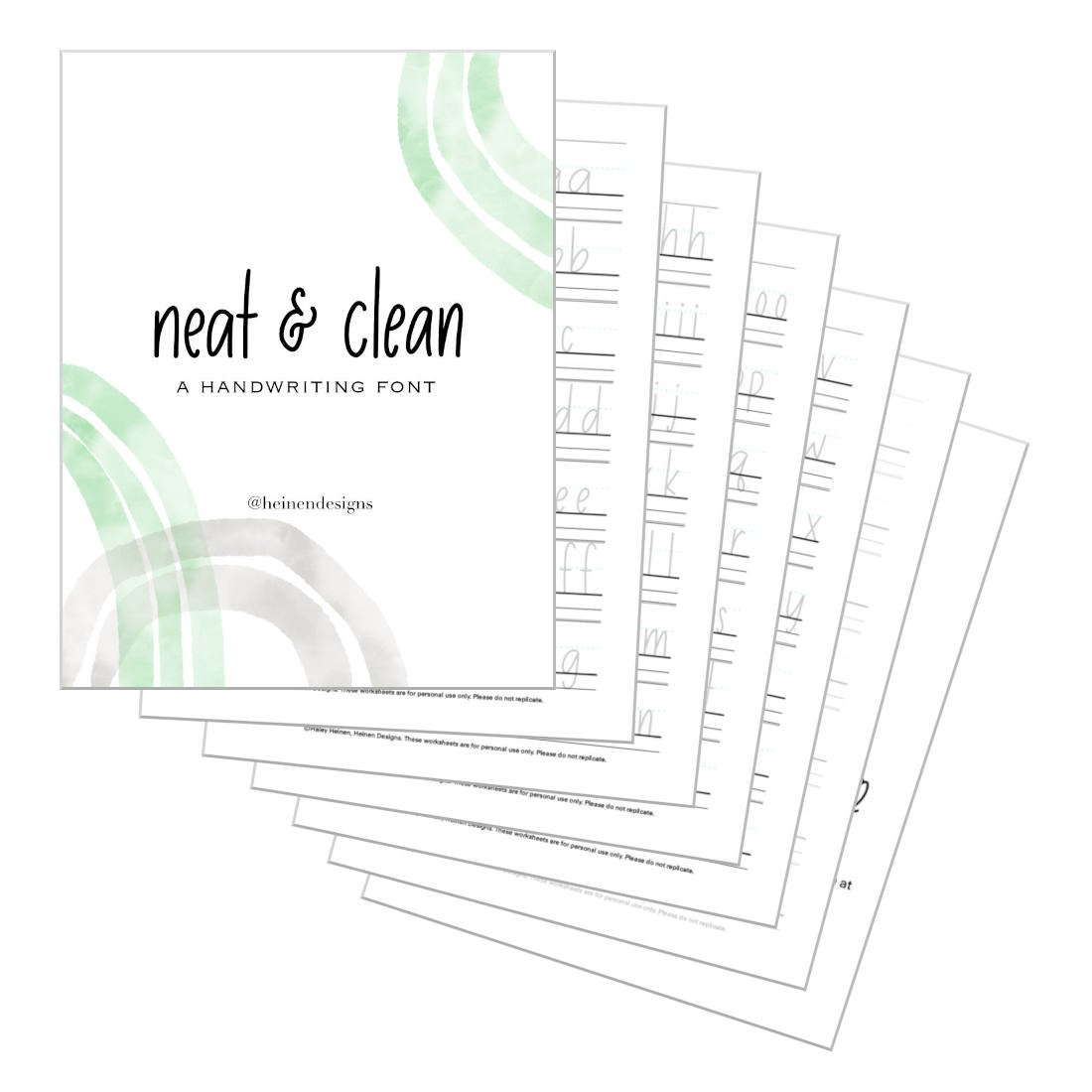 Neat and Clean Calligraphy Worksheet Download