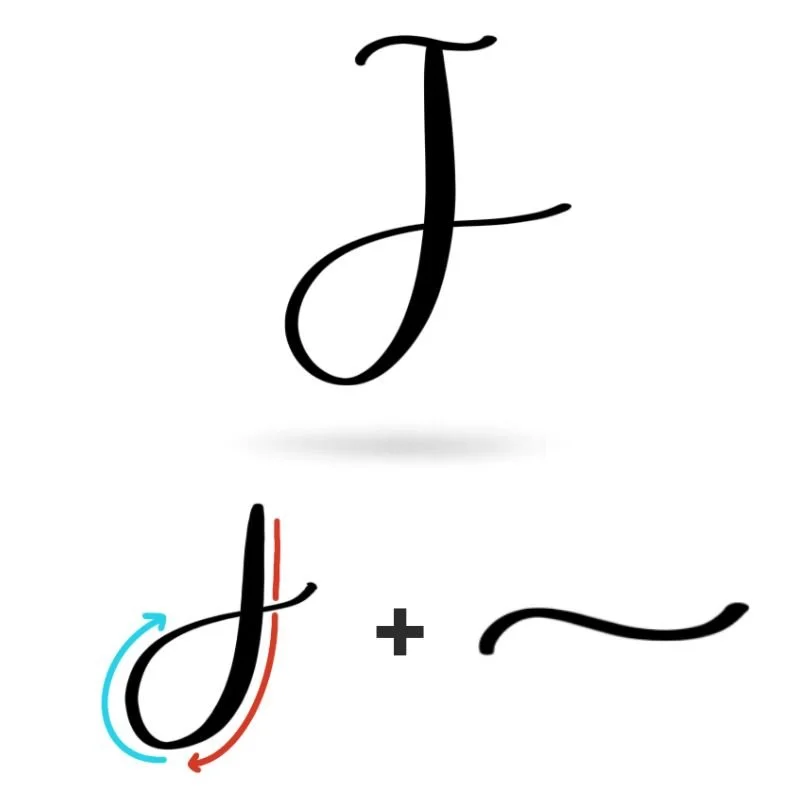 Capital Calligraphy J Basic Strokes