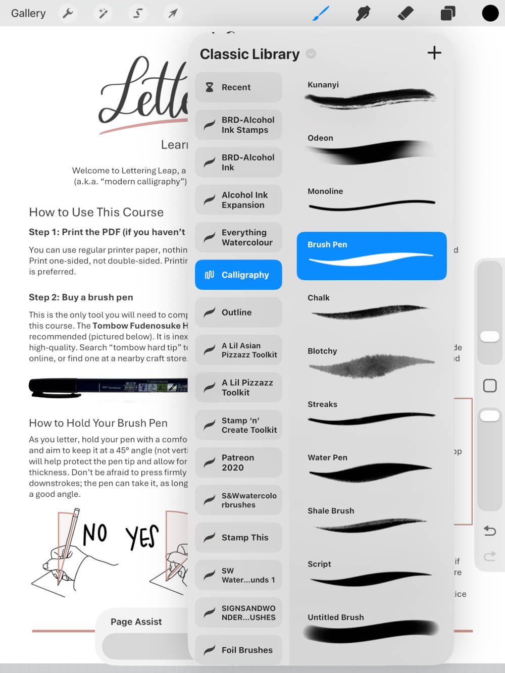 Hand-Lettering Procreate Tutorial Brushes