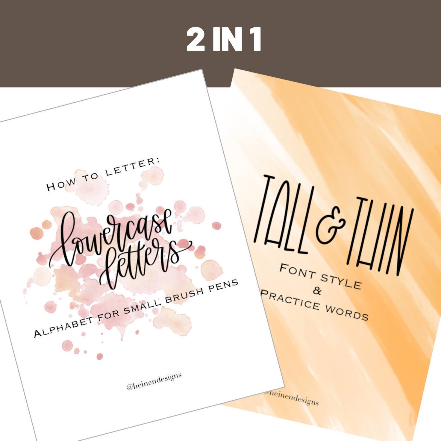 Lowercase Tall Thin Calligraphy Bundle Together