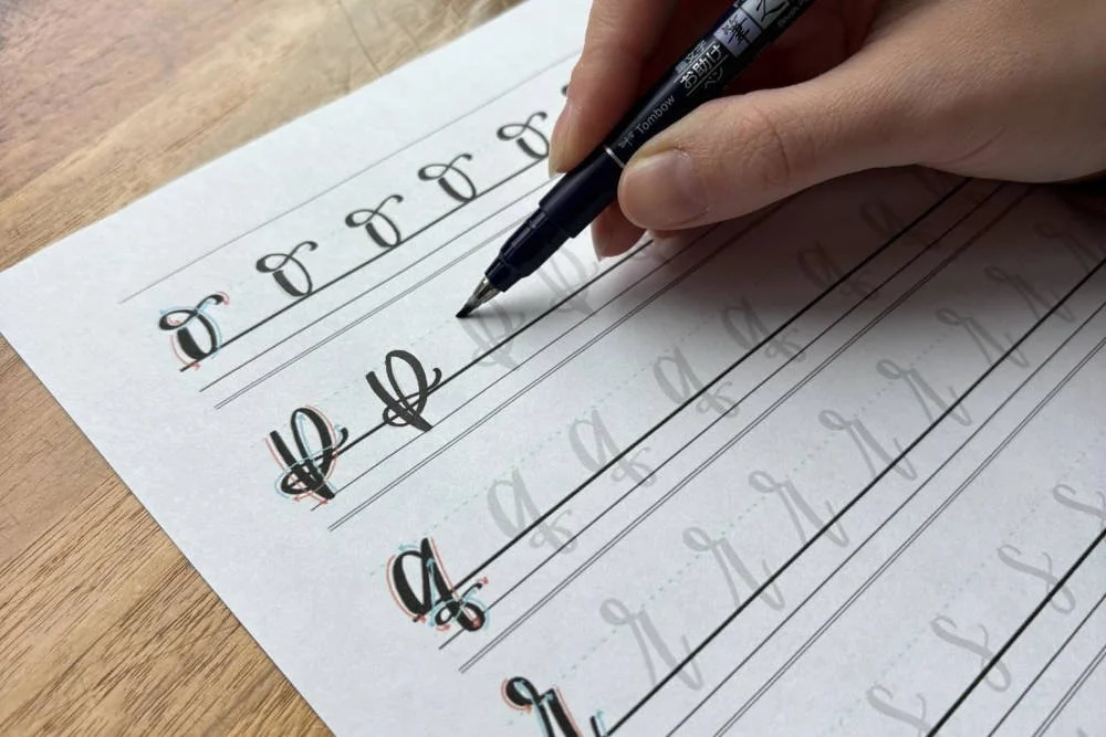 Brush Lettering Practice Sheets