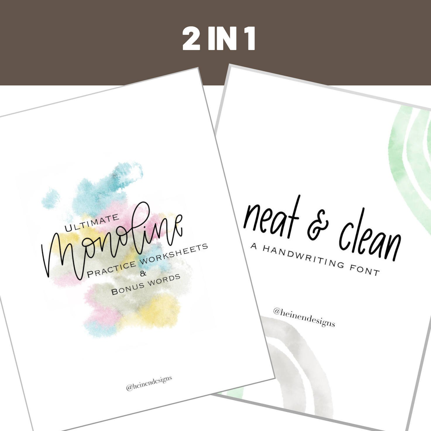 Monoline Neat Clean Calligraphy Bundle Together