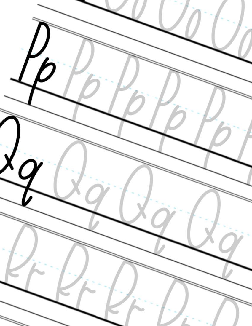 Quirky Calligraphy Practice P-Q-R