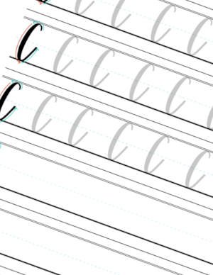 Calligraphy Book Letter C Page