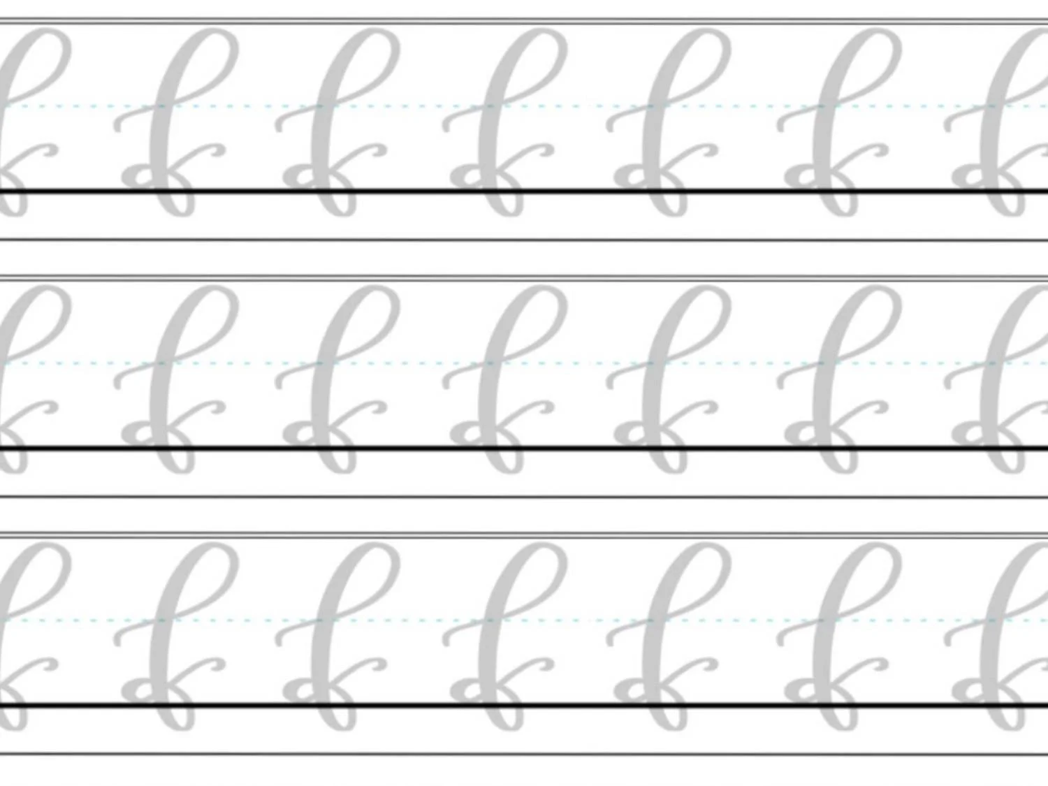 F in Calligraphy Drills