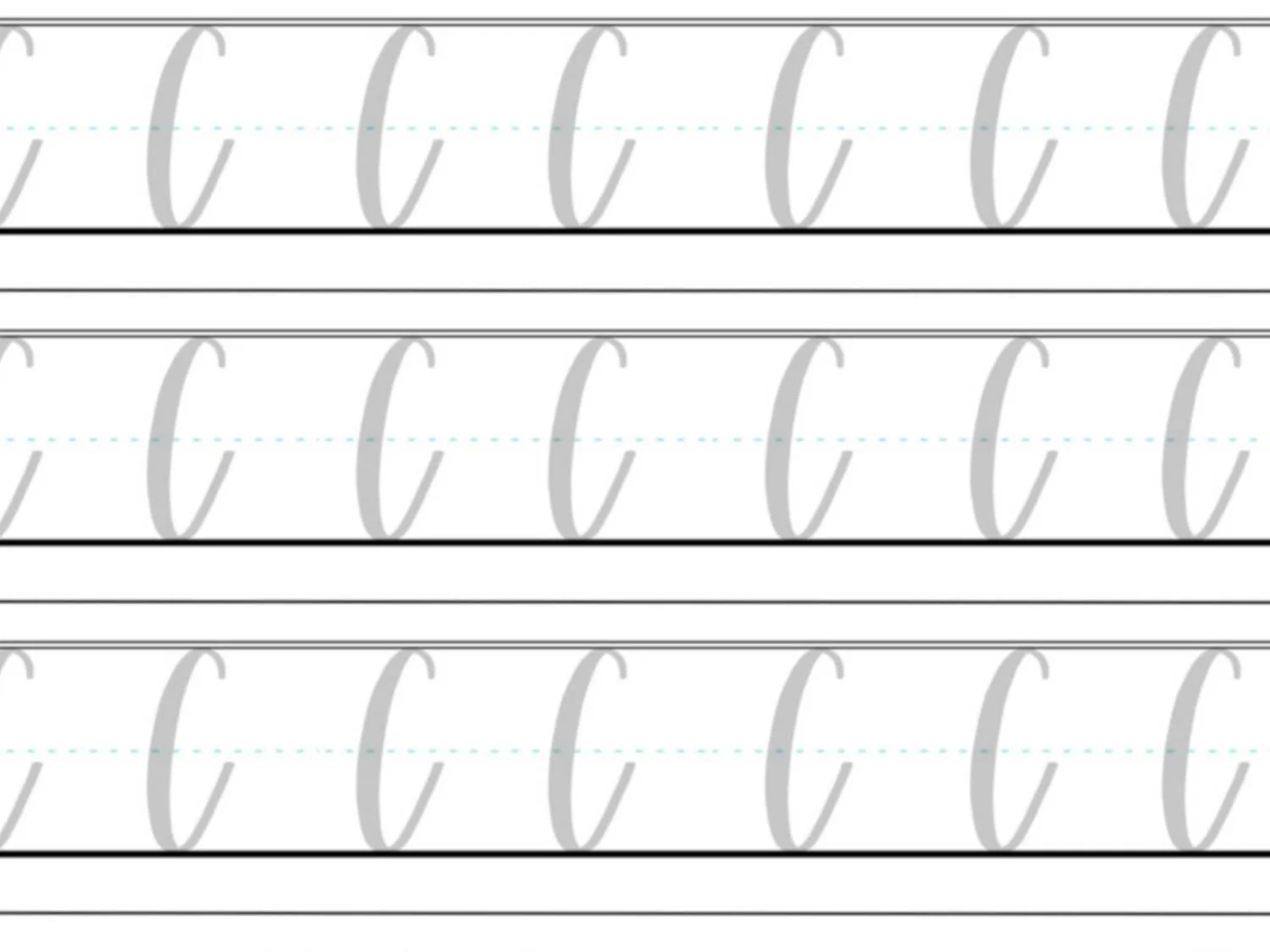 C in Calligraphy Drills